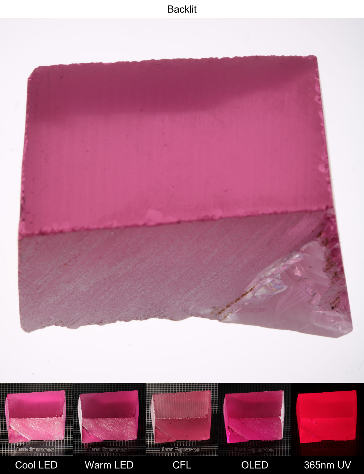 Pink Ruby Block Gem Rough