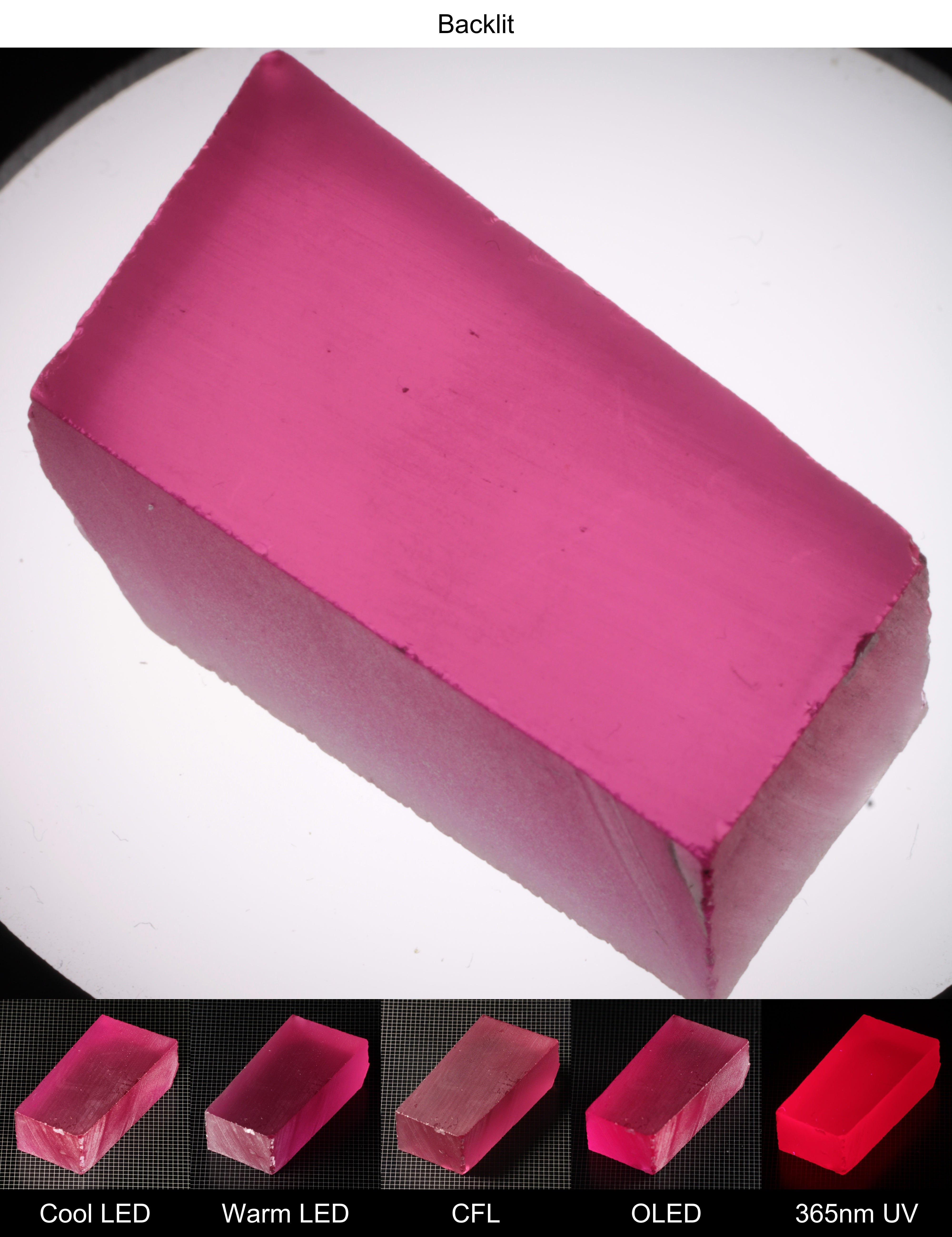 Pink Ruby Thin Block Gem Rough