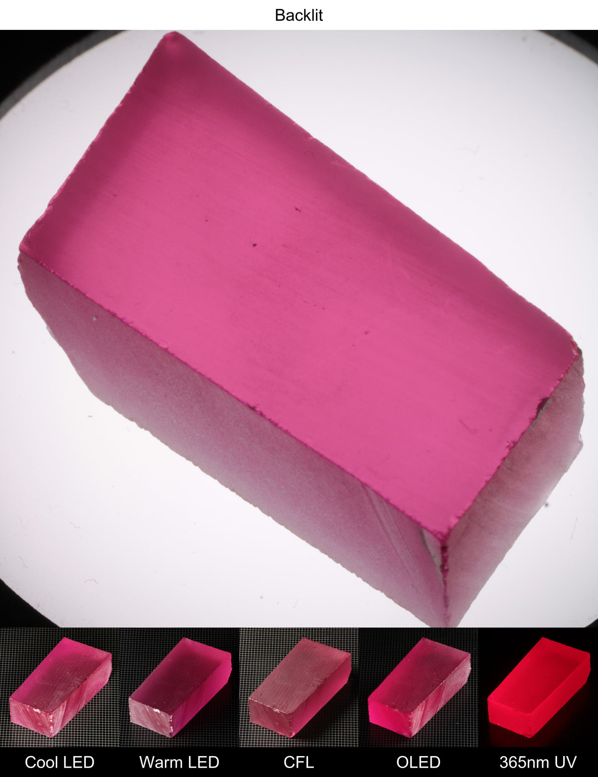 Pink Ruby Thin Block Gem Rough