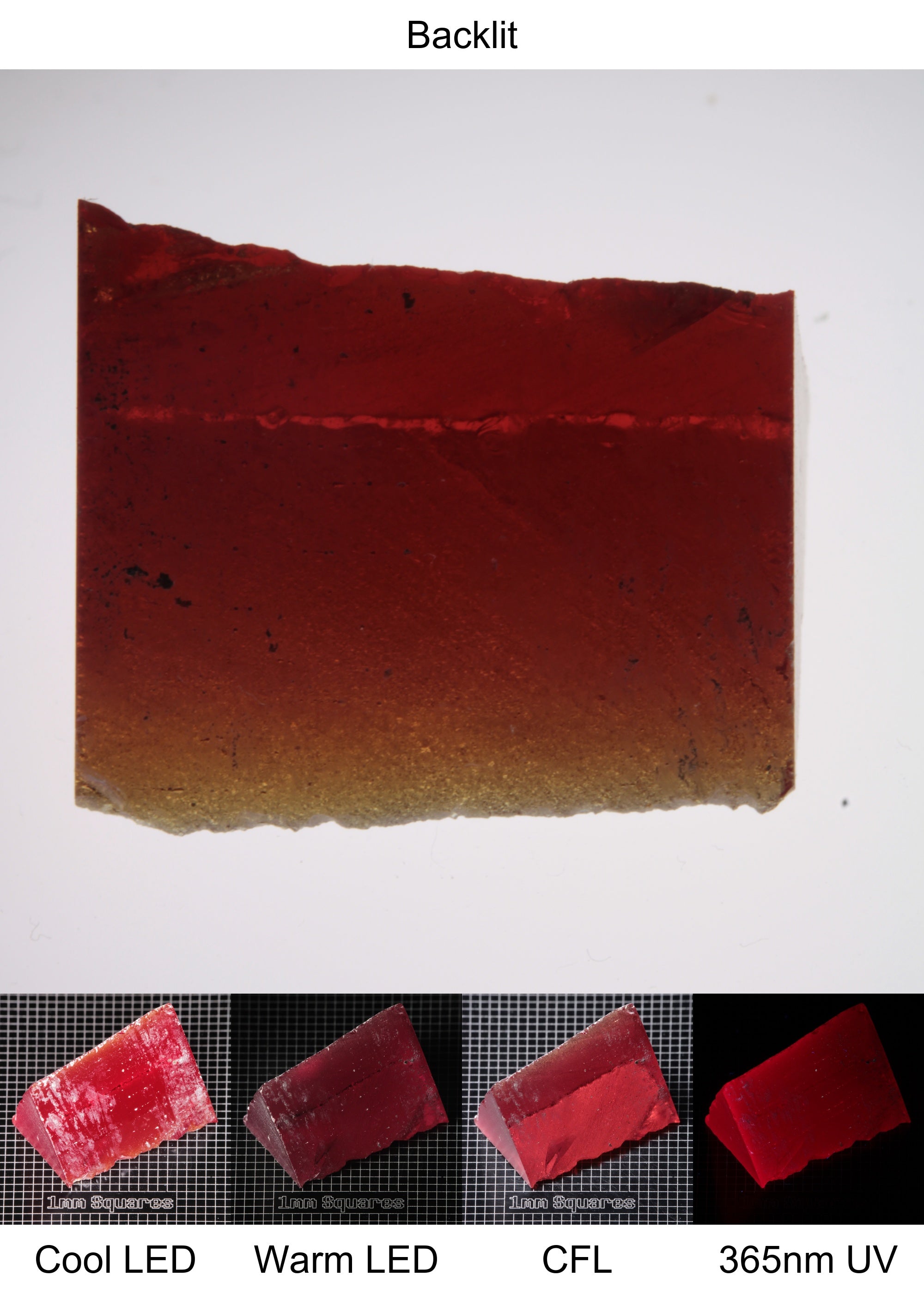 Dark Ruby Wedge Gem Rough