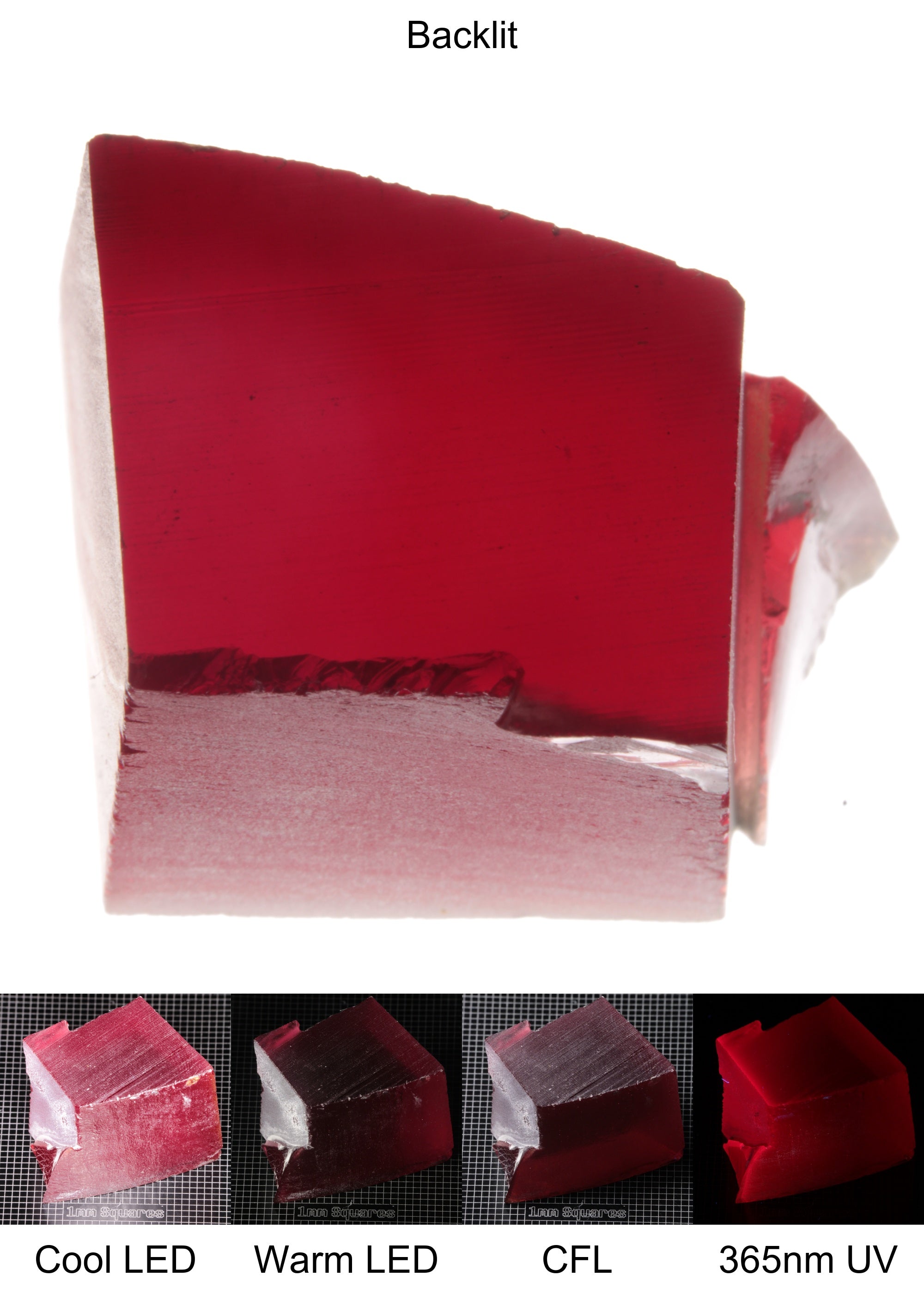 Dark Ruby Block Gem Rough