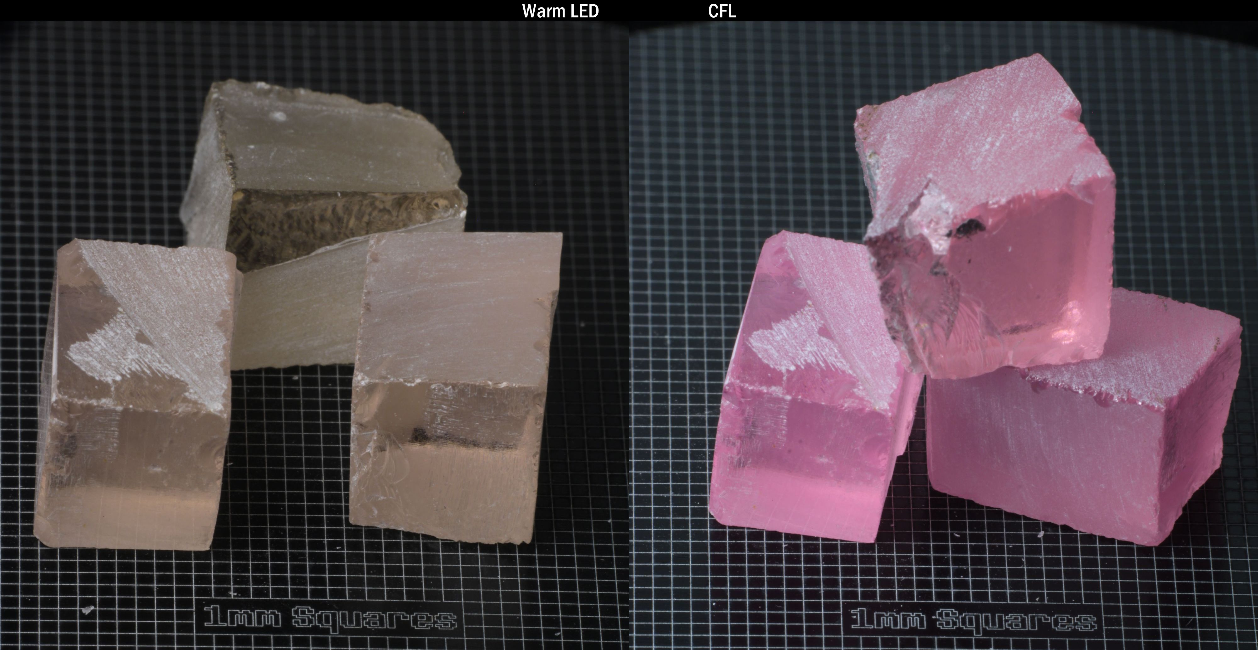 pieces of 6-7g Er/Nd YAG gem rough