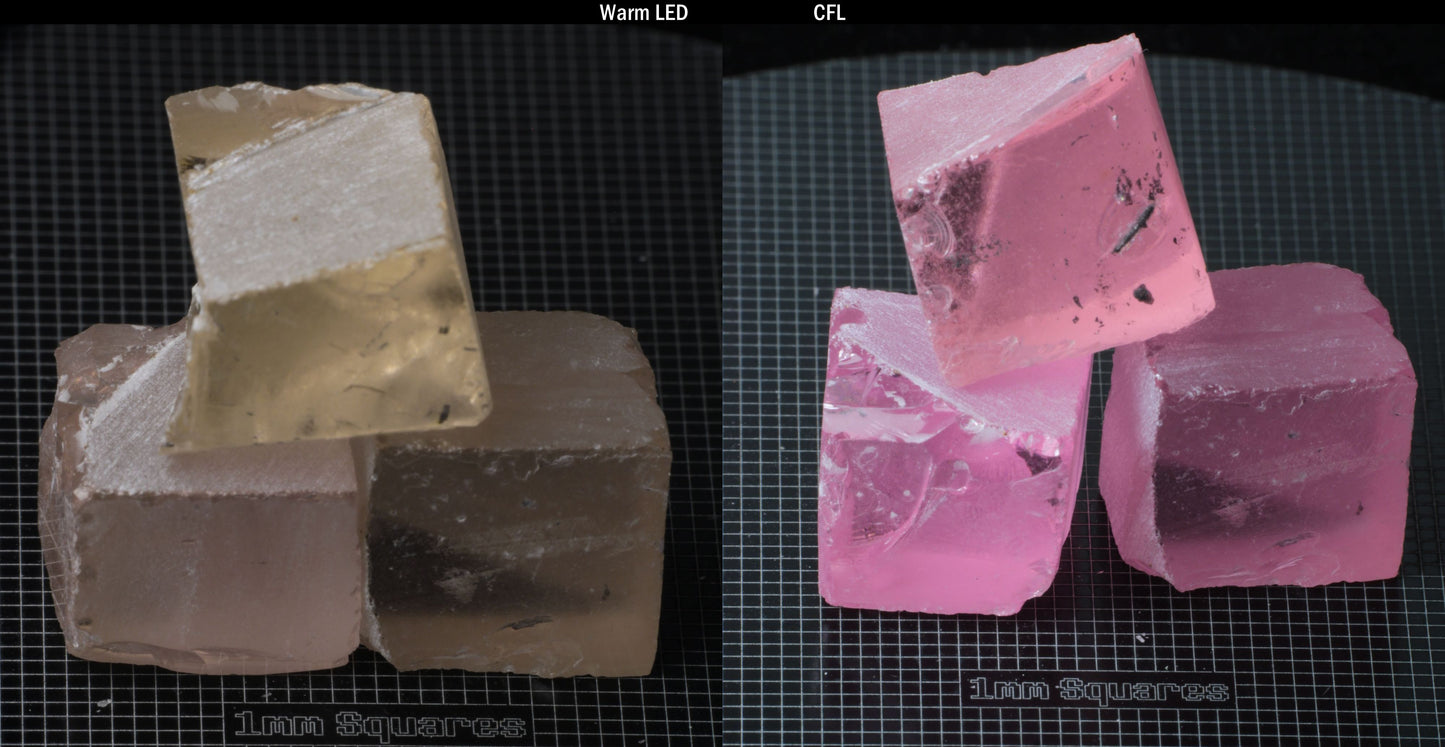 pieces of 8-9g Er/Nd YAG gem rough