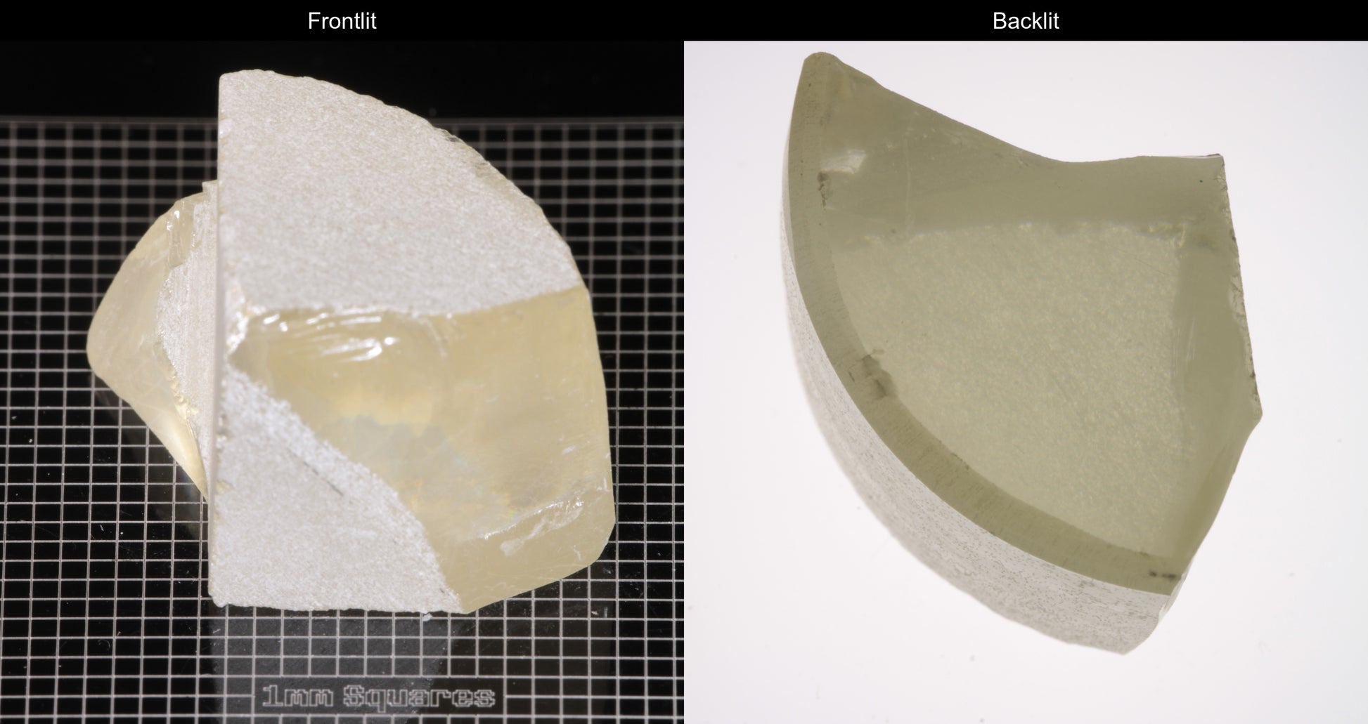 Strontium Titanate Tail Edge Gem Rough