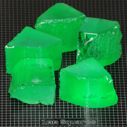 Vivid Green Laser Garnet Facet Rough, Vanadium YAG