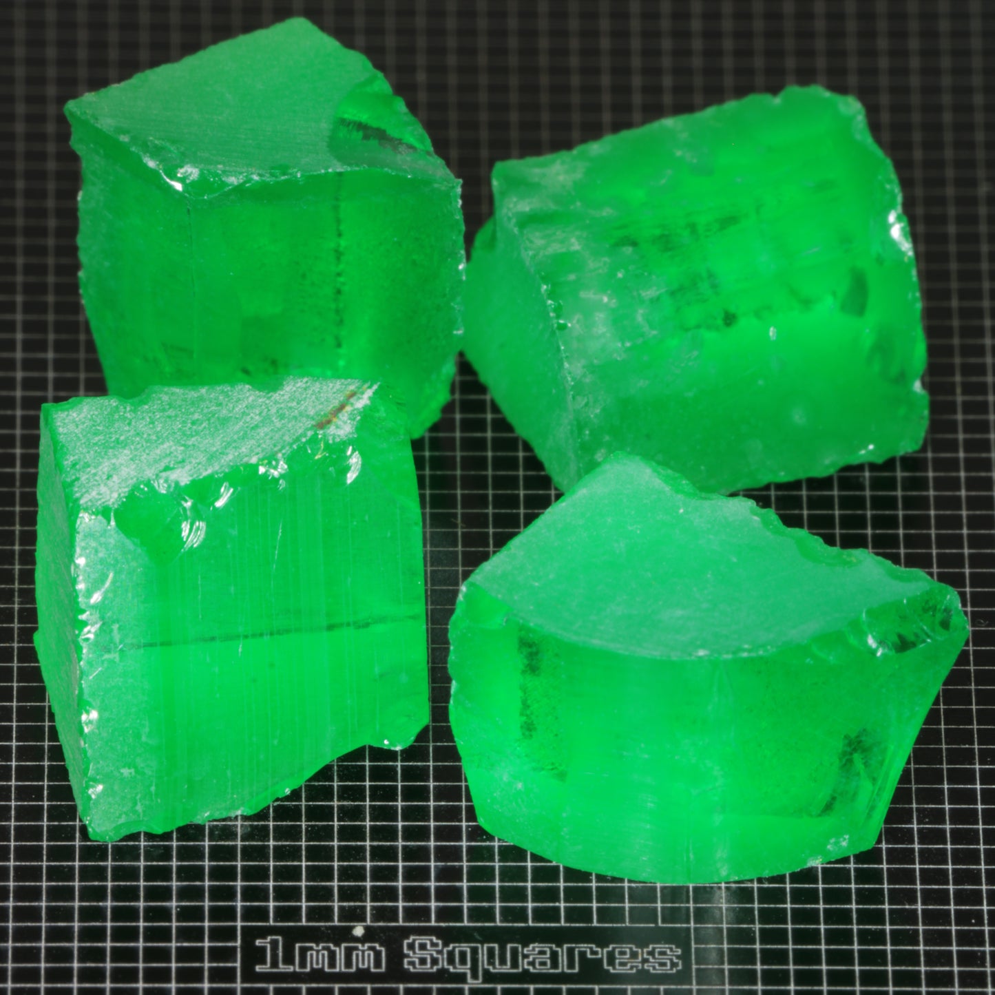 Vivid Green Laser Garnet Facet Rough, Vanadium YAG
