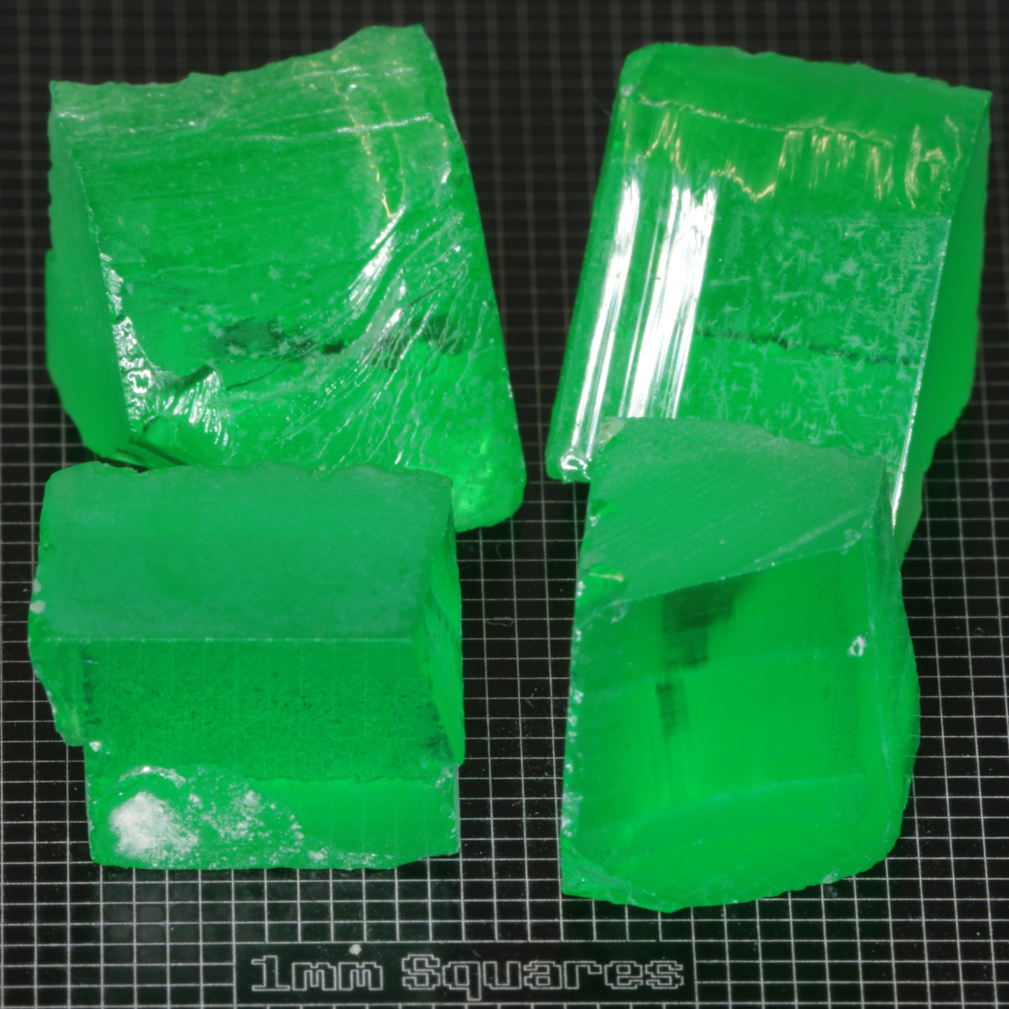 Vivid Green Laser Garnet Facet Rough, Vanadium YAG
