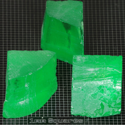 Vivid Green Laser Garnet Facet Rough, Vanadium YAG