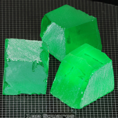 Vivid Green Laser Garnet Facet Rough, Vanadium YAG