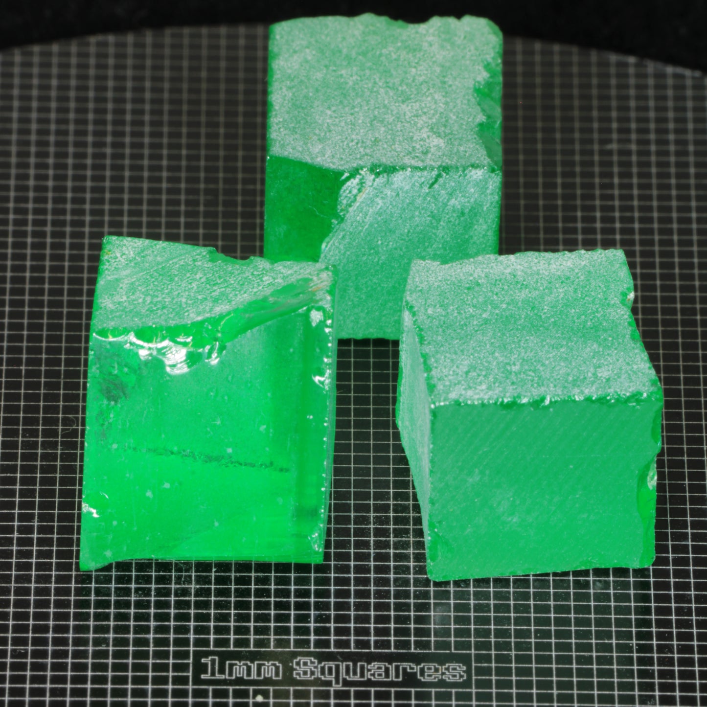 Vivid Green Laser Garnet Facet Rough, Vanadium YAG