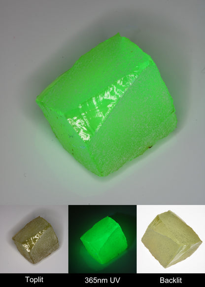 Yellow Flame Fusion Spinel Edge Quarter Rough Piece