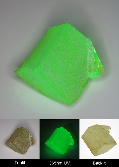 Yellow Flame Fusion Spinel Edge Quarter Rough Piece