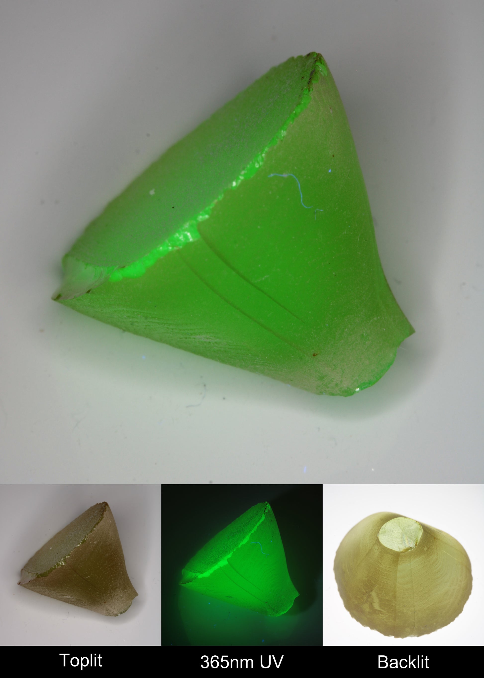 Yellow Flame Fusion Spinel Cone Rough Piece