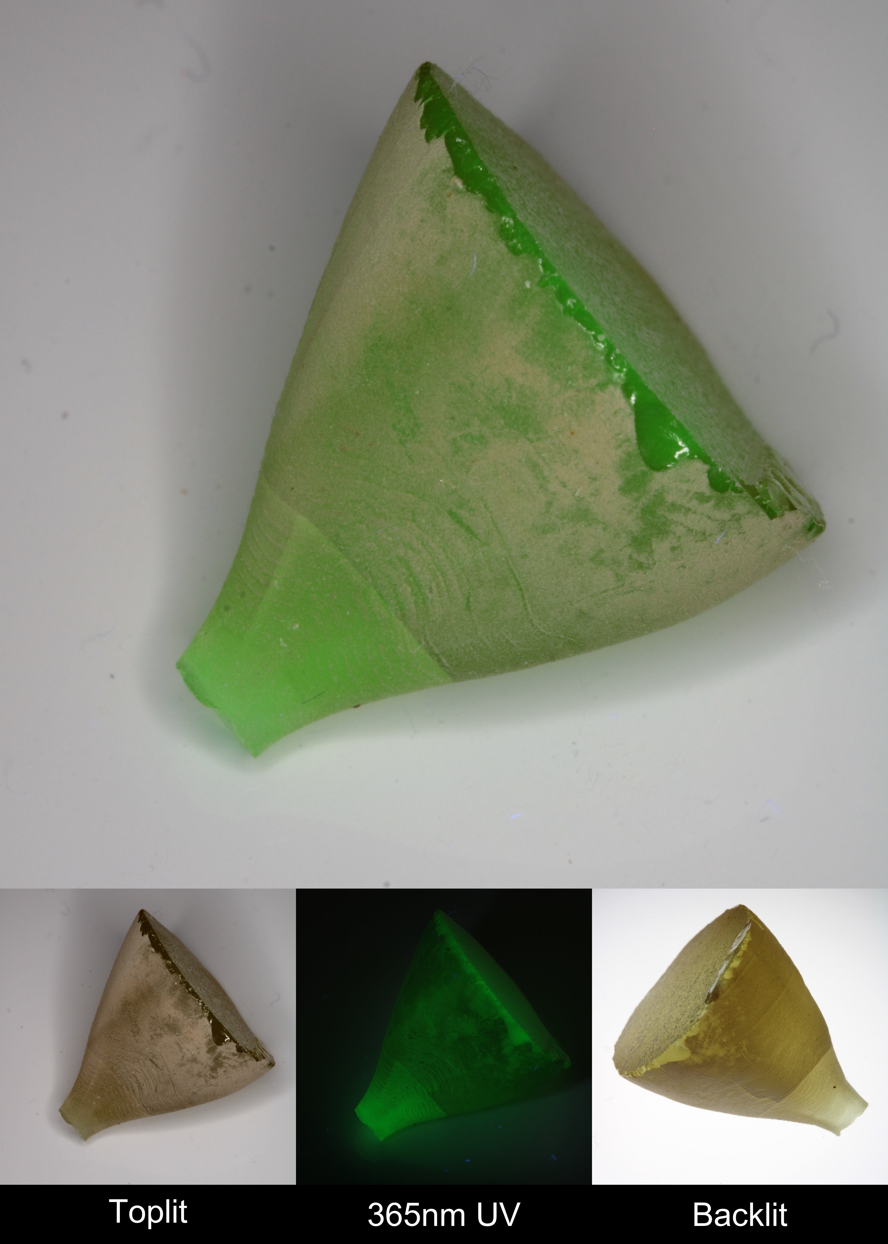 Yellow Flame Fusion Spinel Cone Rough Piece