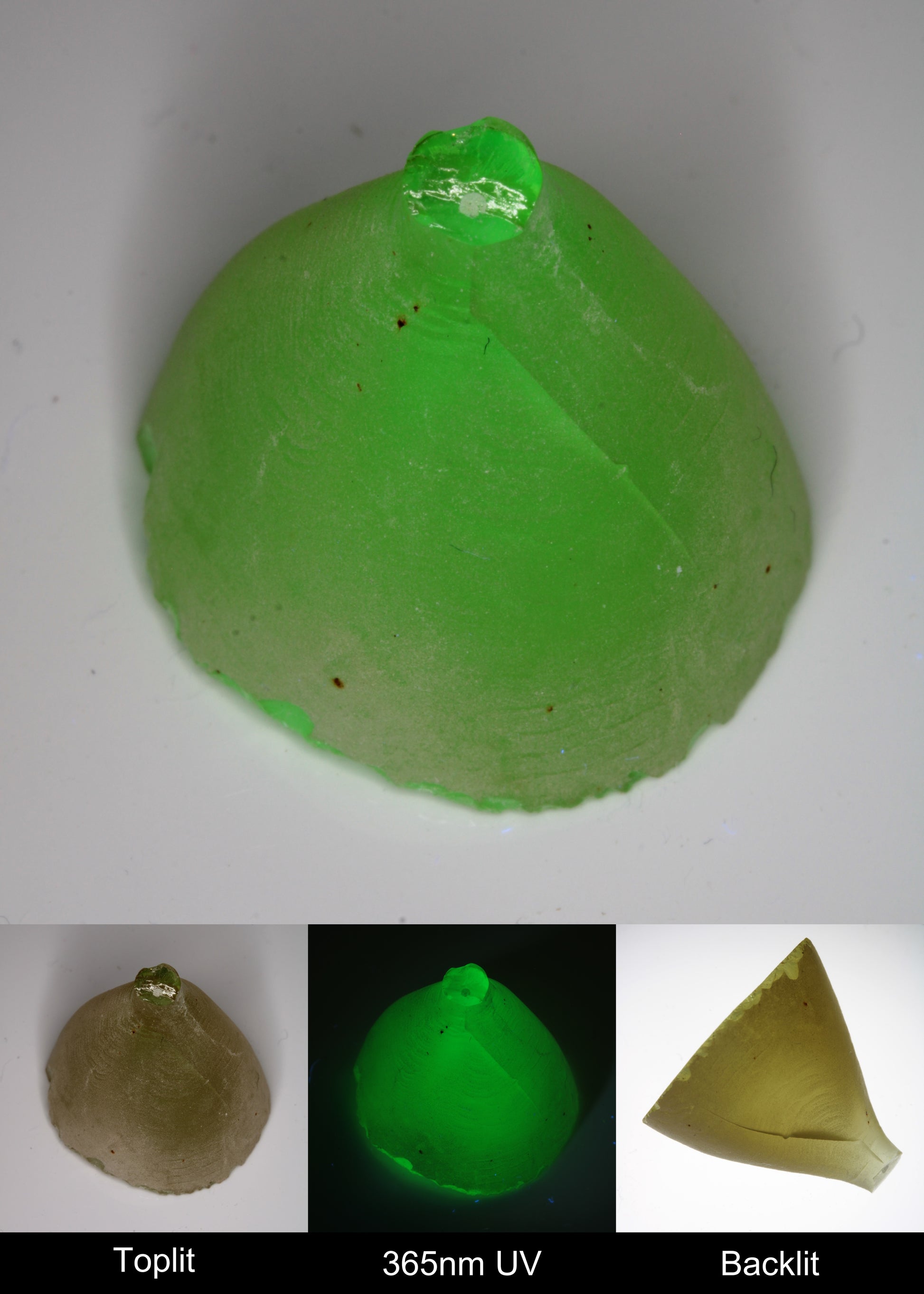Yellow Flame Fusion Spinel Cone Rough Piece