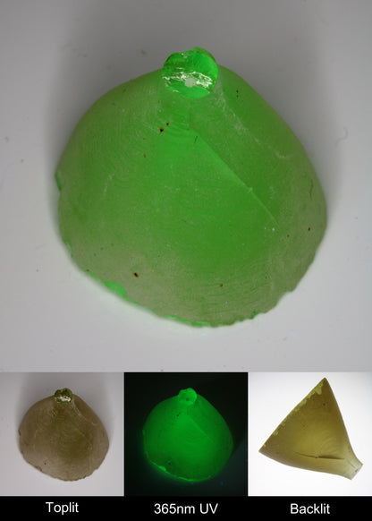 Yellow Flame Fusion Spinel Cone Rough Piece