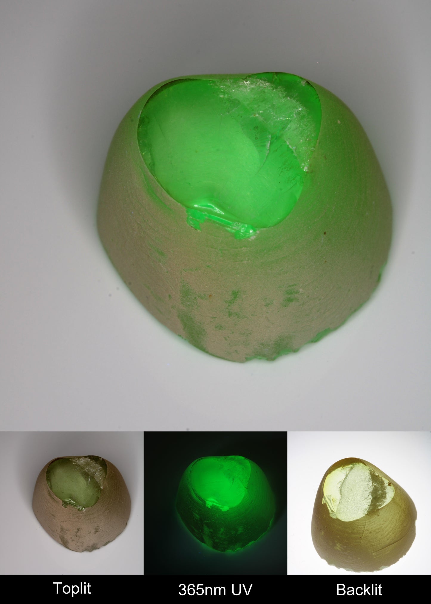 Yellow Flame Fusion Spinel Cone Rough Piece