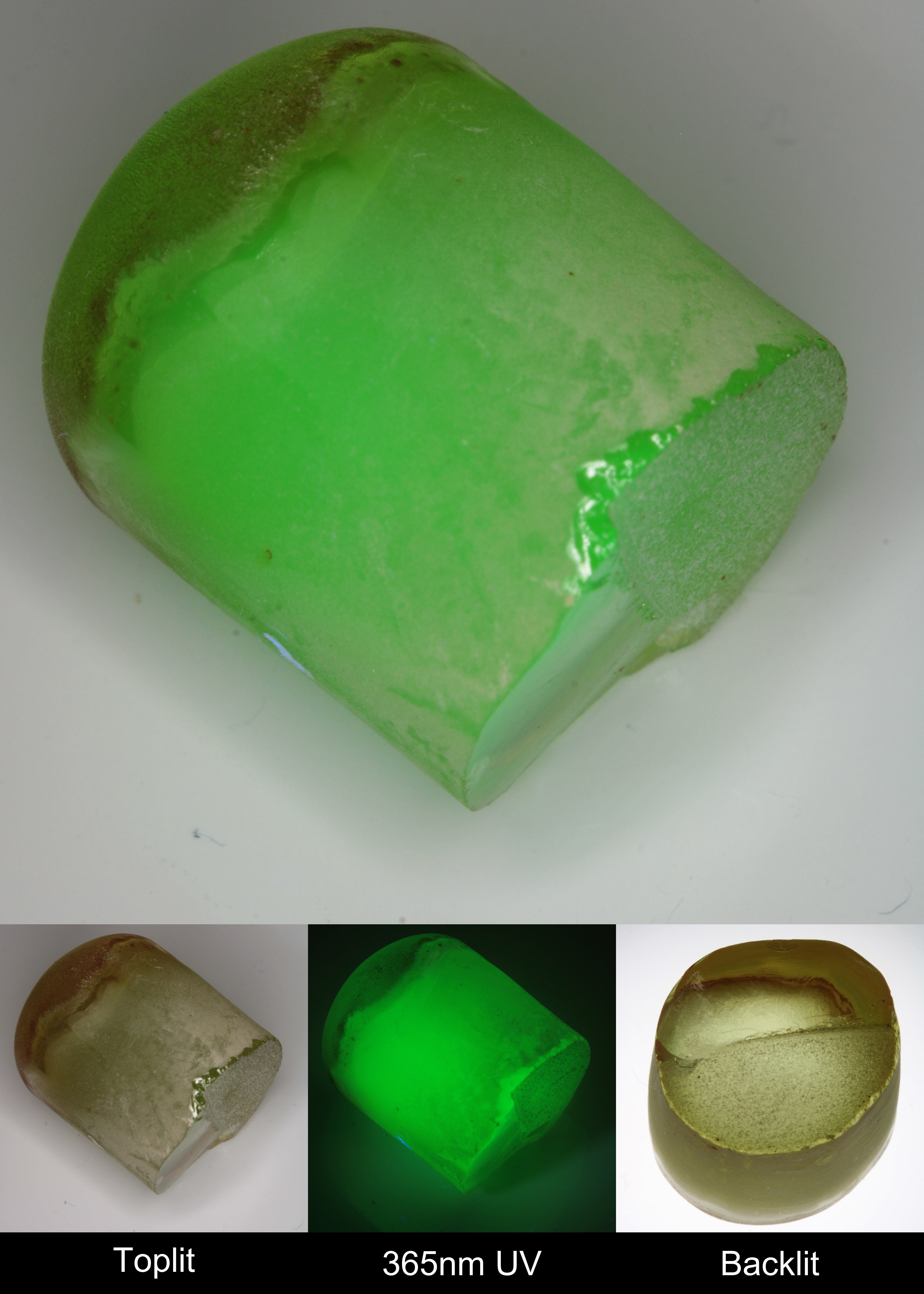 Yellow Flame Fusion Spinel Rounded Tail Rough Piece