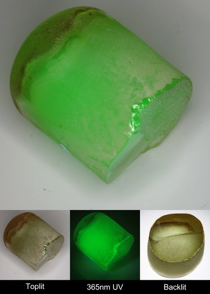 Yellow Flame Fusion Spinel Rounded Tail Rough Piece