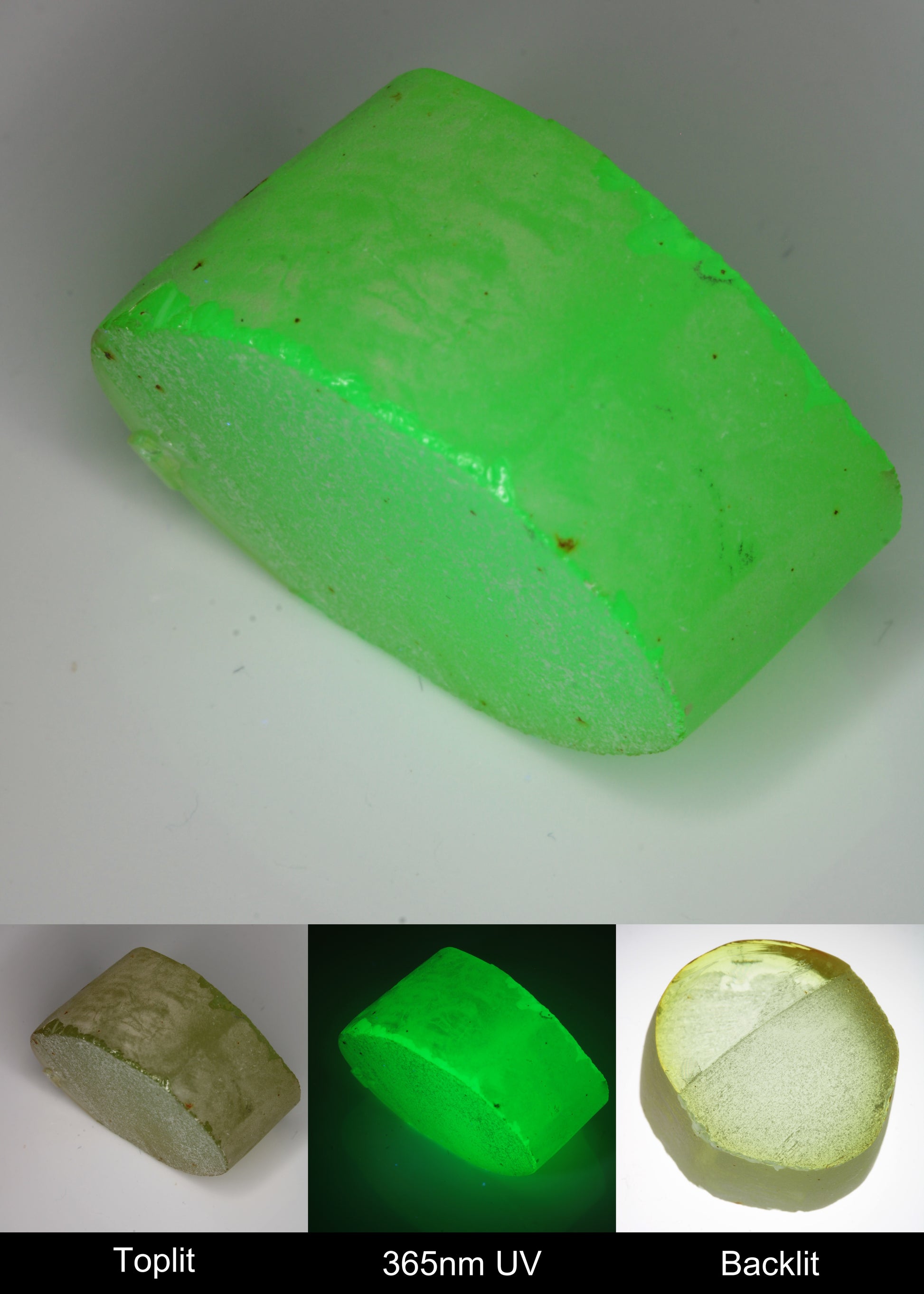 Yellow Flame Fusion Spinel Cylinder Rough Piece