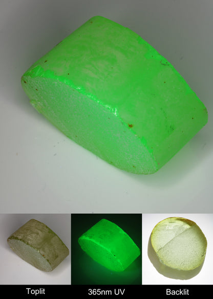 Yellow Flame Fusion Spinel Cylinder Rough Piece