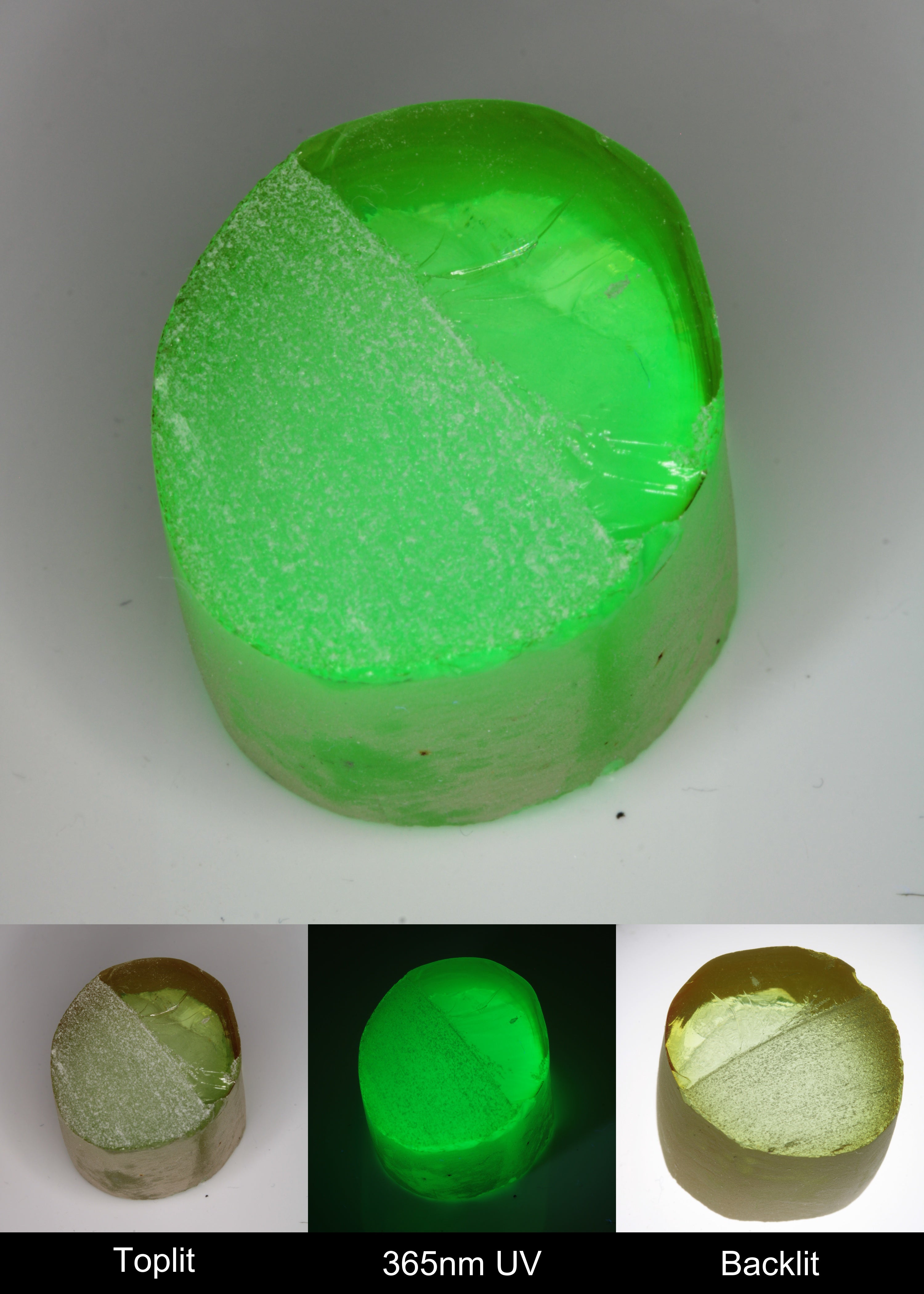 Yellow Flame Fusion Spinel Cylinder Rough Piece