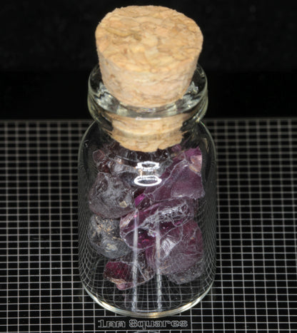 Gem Vials: Natural Kornerupine, Garnet, and Tunduru stones, mixed Popout Stones and Pearls