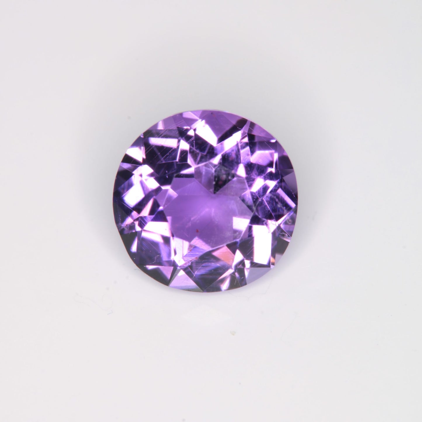 Faceted Hydrothermal Amethyst Round Gemstone