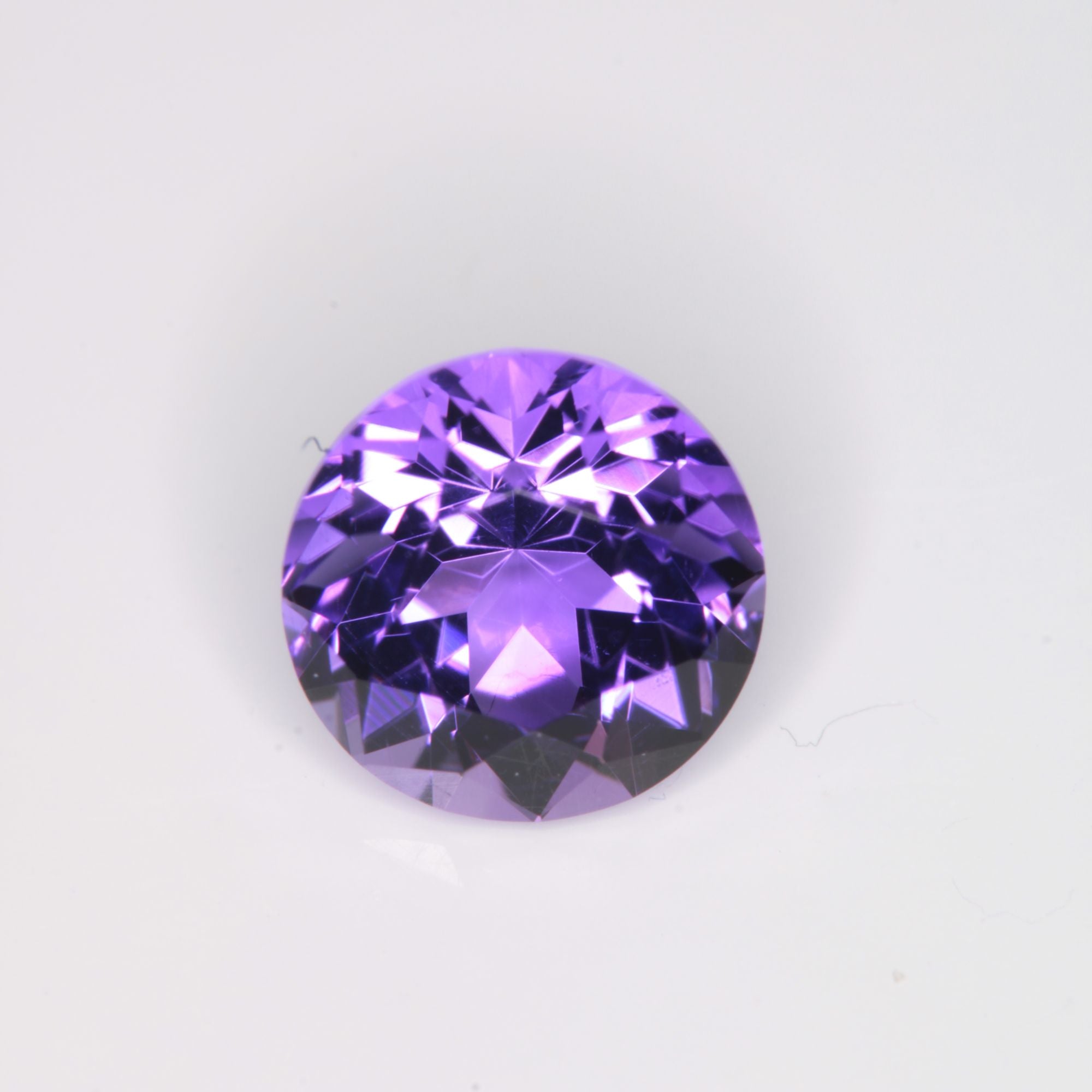 Faceted Hydrothermal Amethyst Round Gemstone