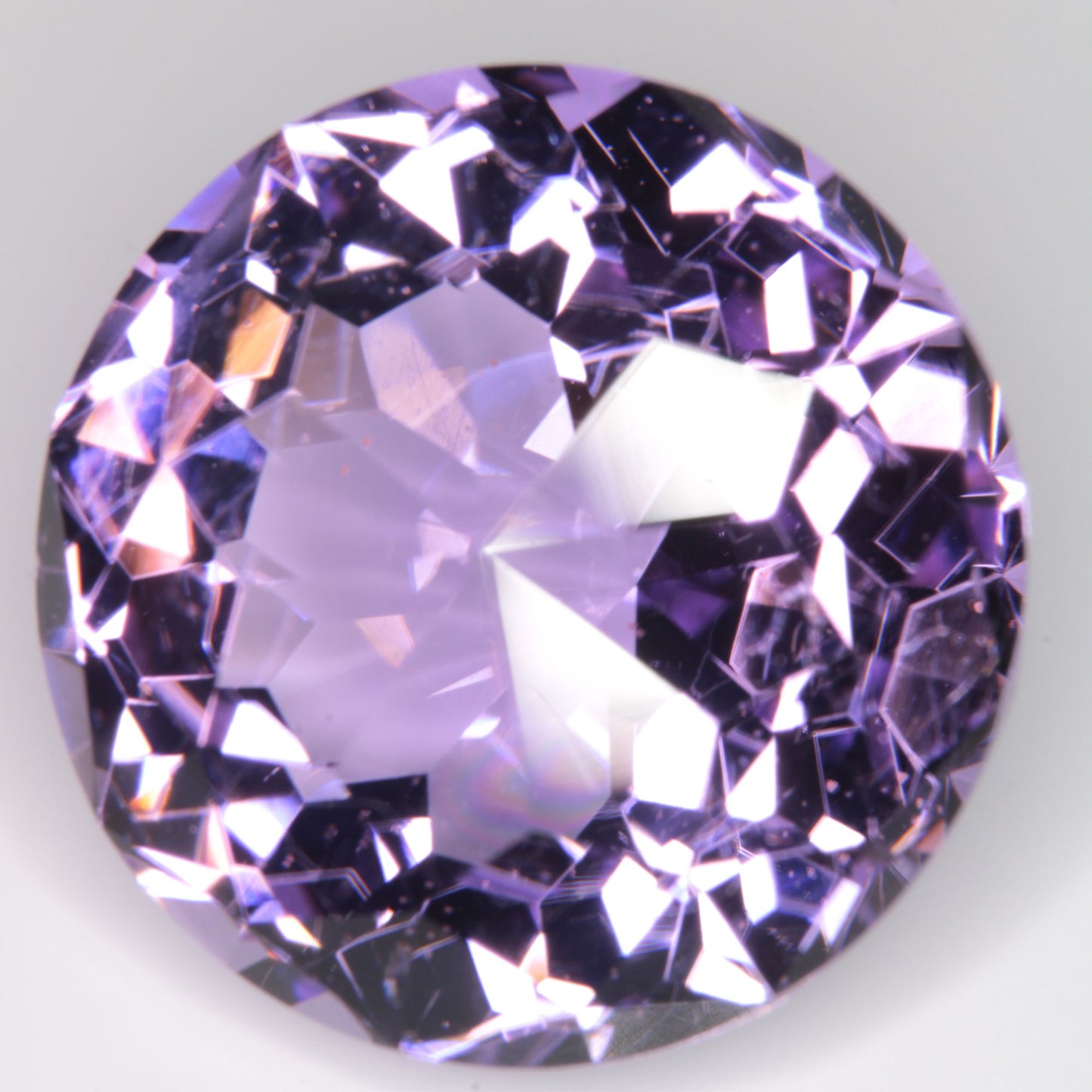 Faceted Hydrothermal Amethyst Faceted Dome Round Gemstone
