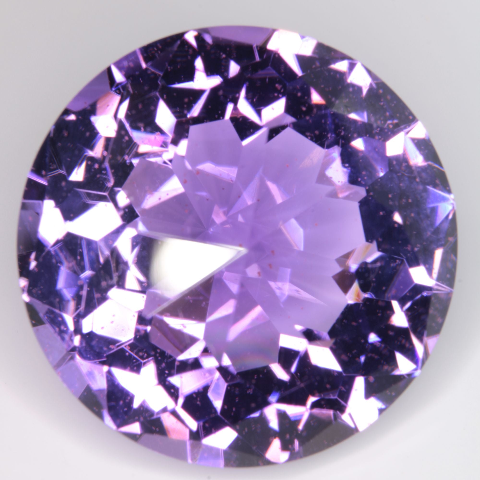 Faceted Hydrothermal Amethyst Faceted Dome Round Gemstone