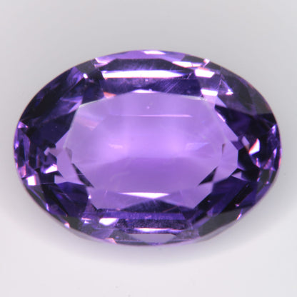 Faceted Hydrothermal Amethyst Oval Gemstone