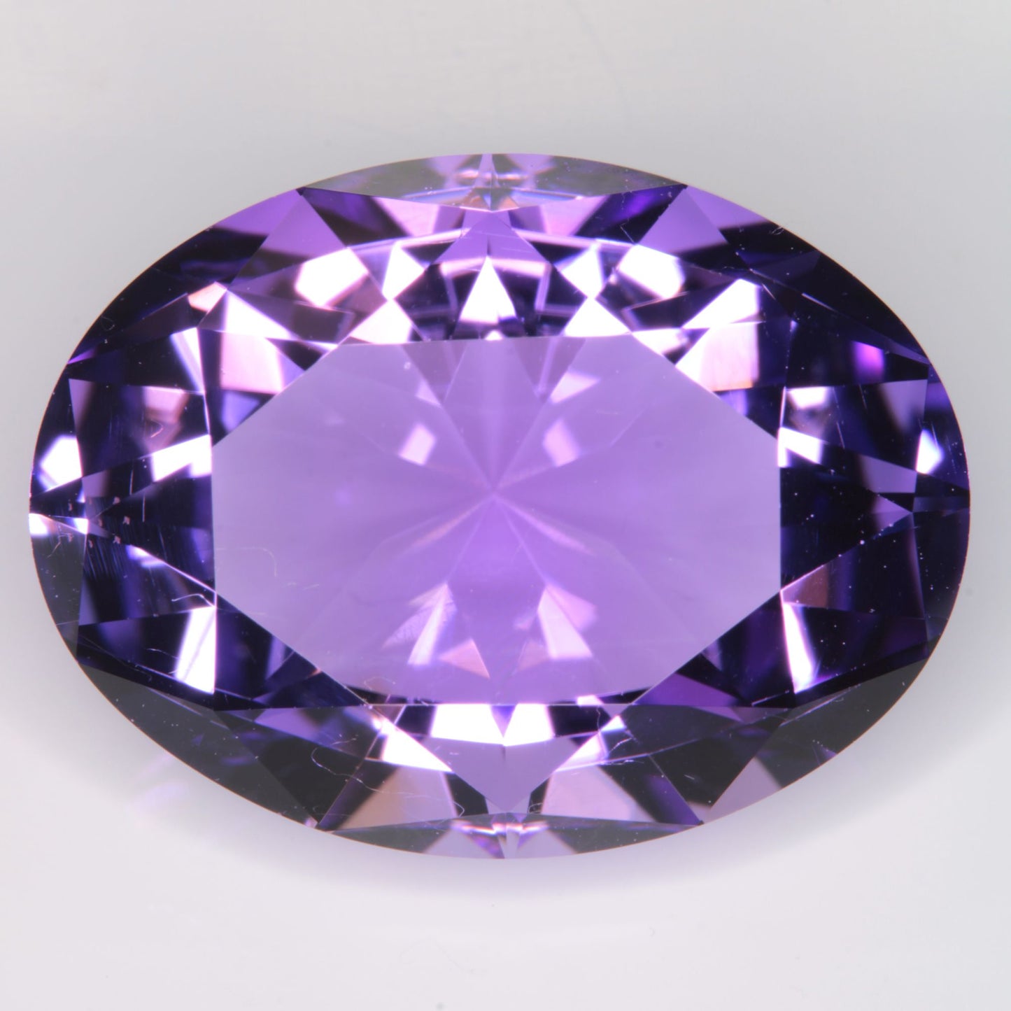Faceted Hydrothermal Amethyst Oval Gemstone