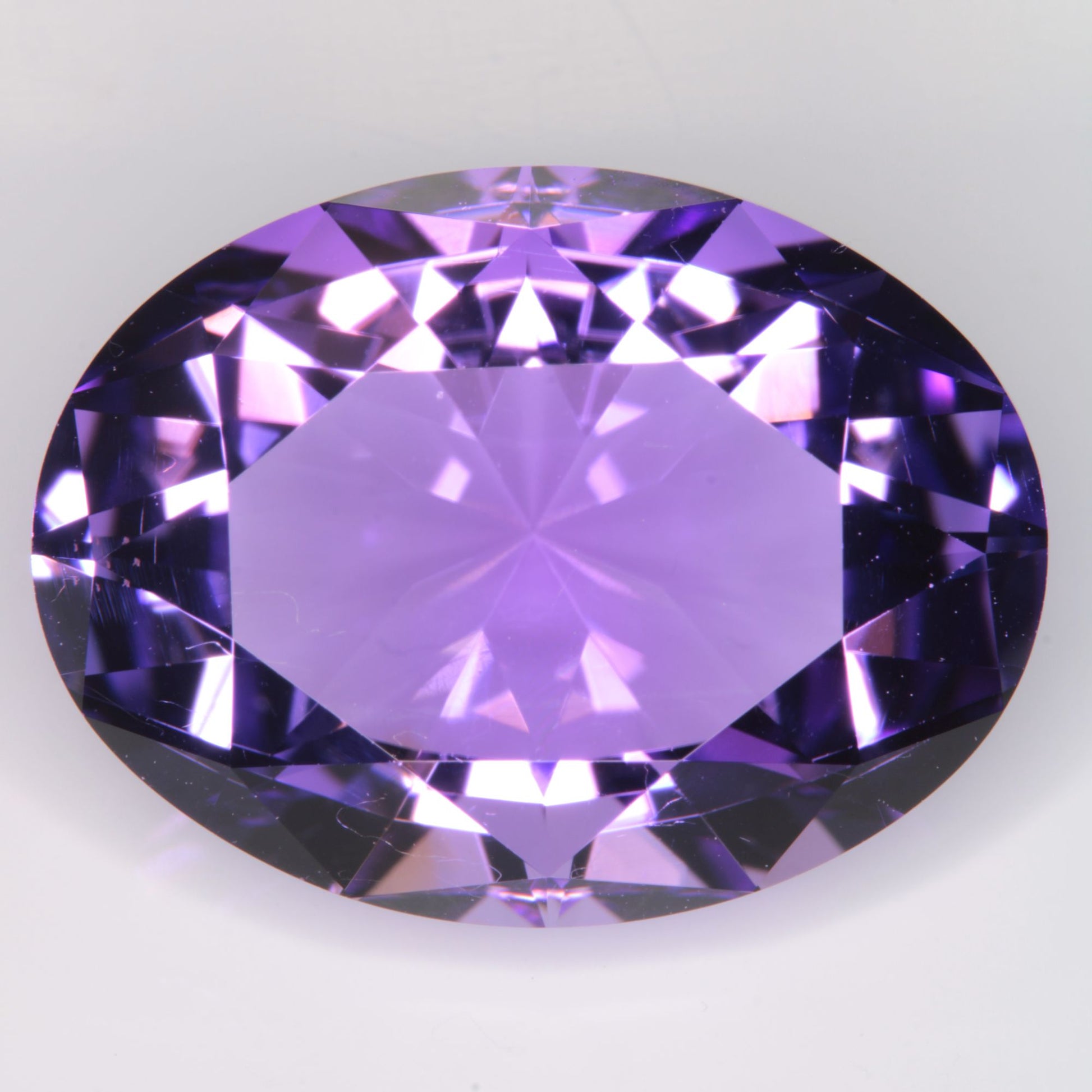 Faceted Hydrothermal Amethyst Oval Gemstone