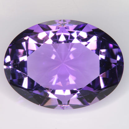 Faceted Hydrothermal Amethyst Oval Gemstone