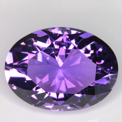 Faceted Hydrothermal Amethyst Oval Gemstone
