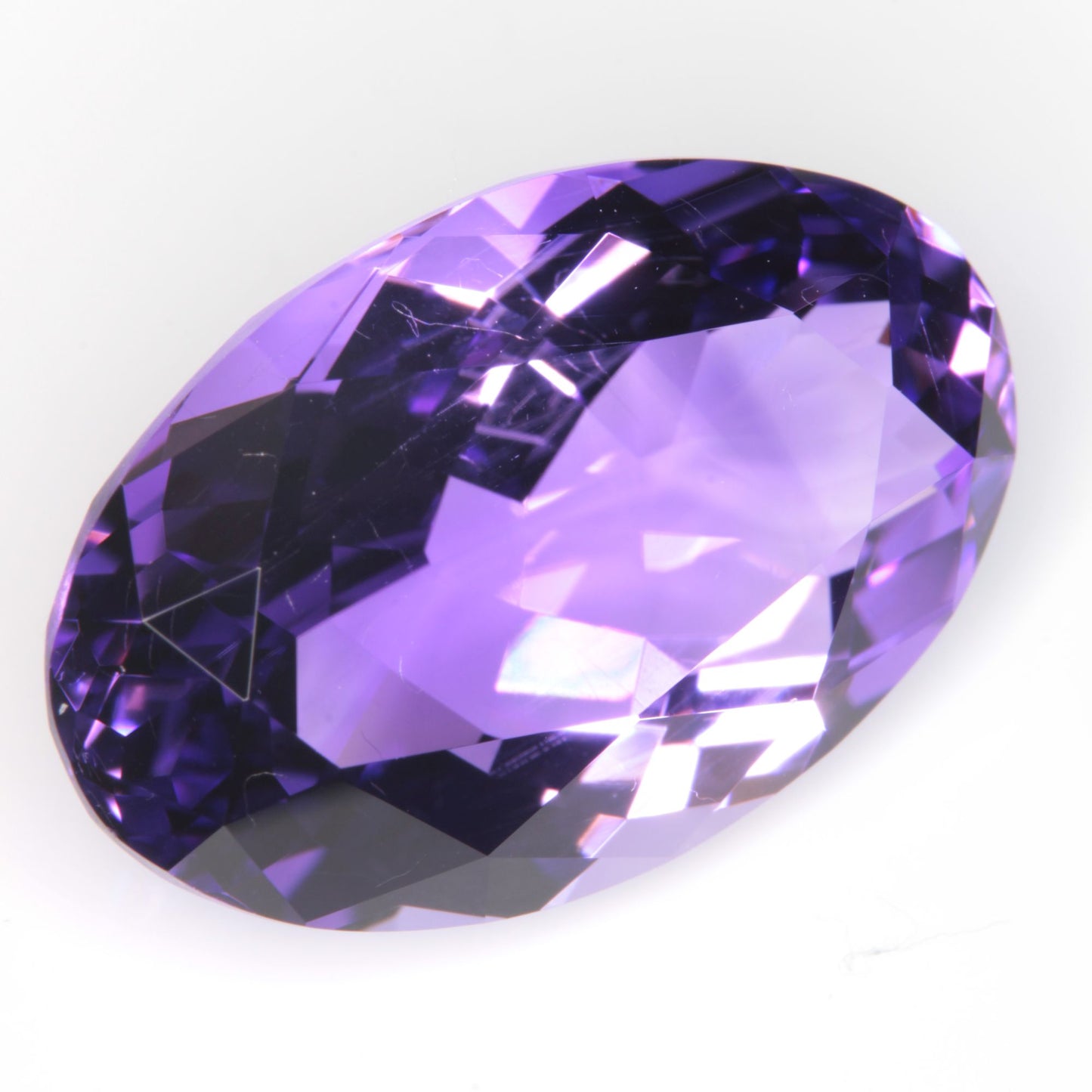 Faceted Hydrothermal Amethyst Oval (strong zoning) Gemstone