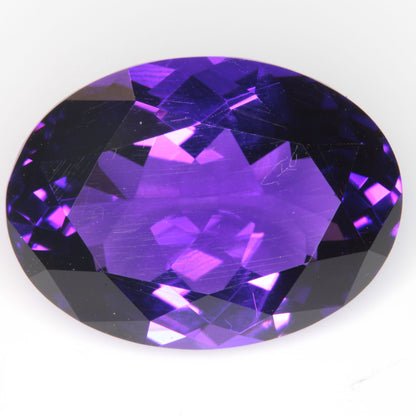 Faceted Hydrothermal Amethyst Oval Gemstone
