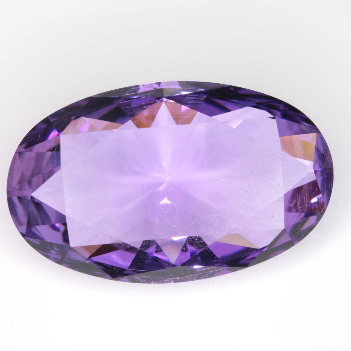 Faceted Hydrothermal Amethyst Oval Gemstone