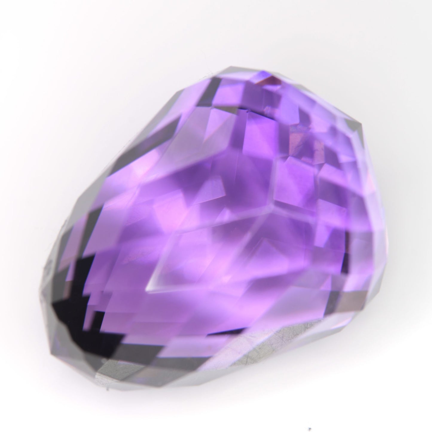 Faceted Hydrothermal Amethyst Acorn (chipped) Gemstone
