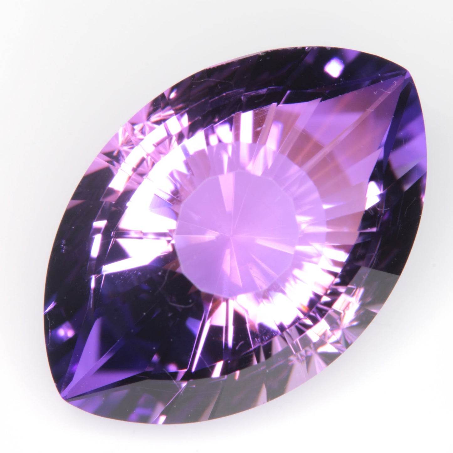 Faceted Hydrothermal Amethyst Eye (Slight smoky zone) Gemstone