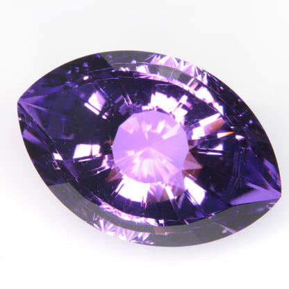 Faceted Hydrothermal Amethyst Eye Gemstone