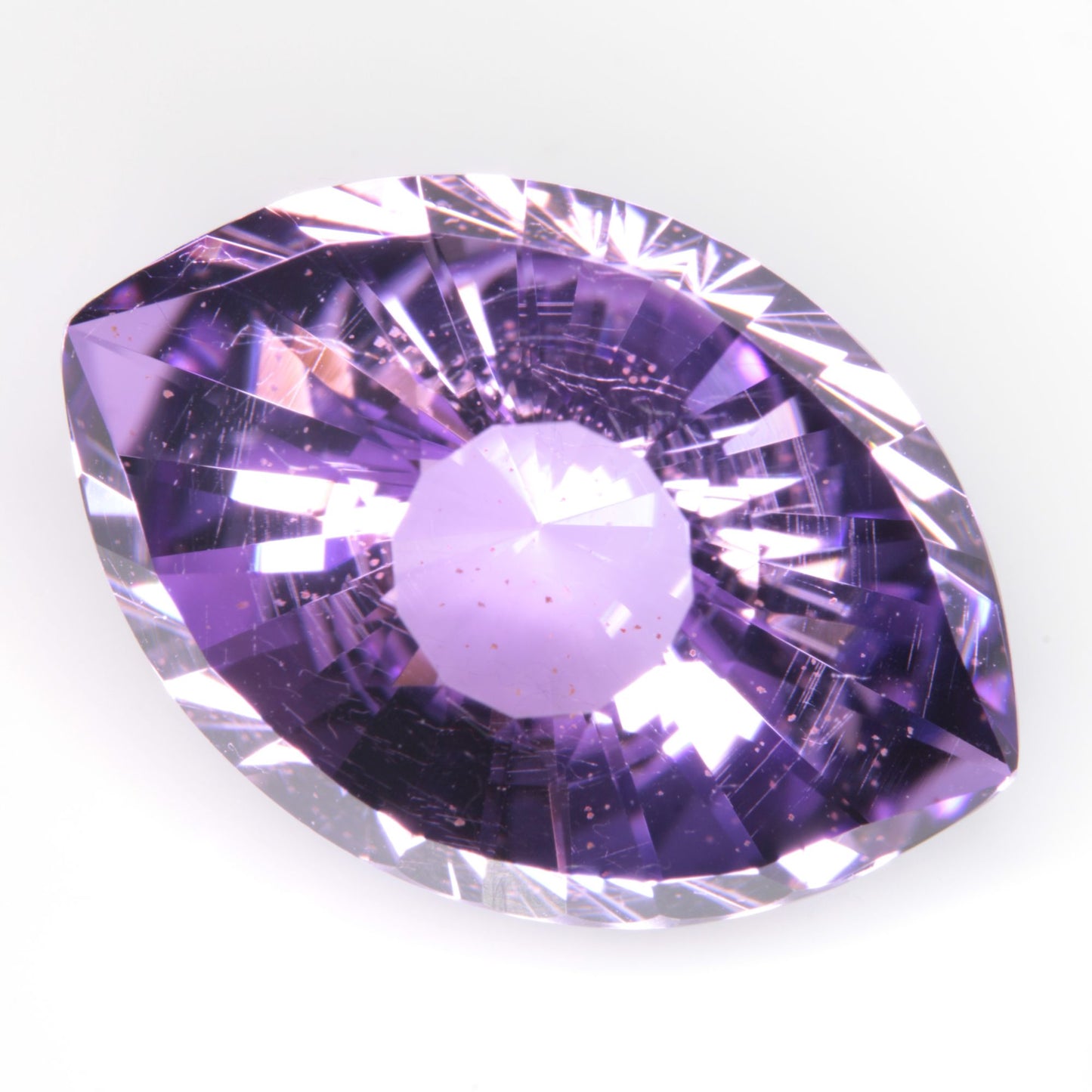 Faceted Hydrothermal Amethyst Eye Gemstone