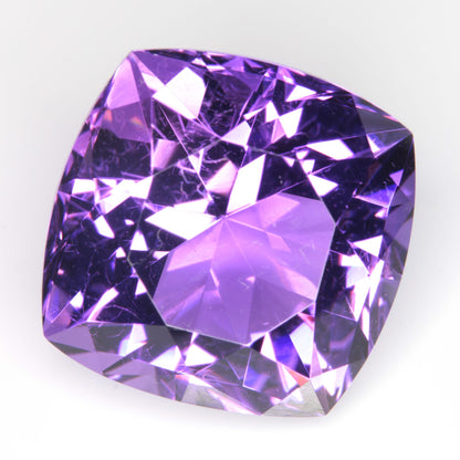 Faceted Hydrothermal Amethyst Cushion Gemstone