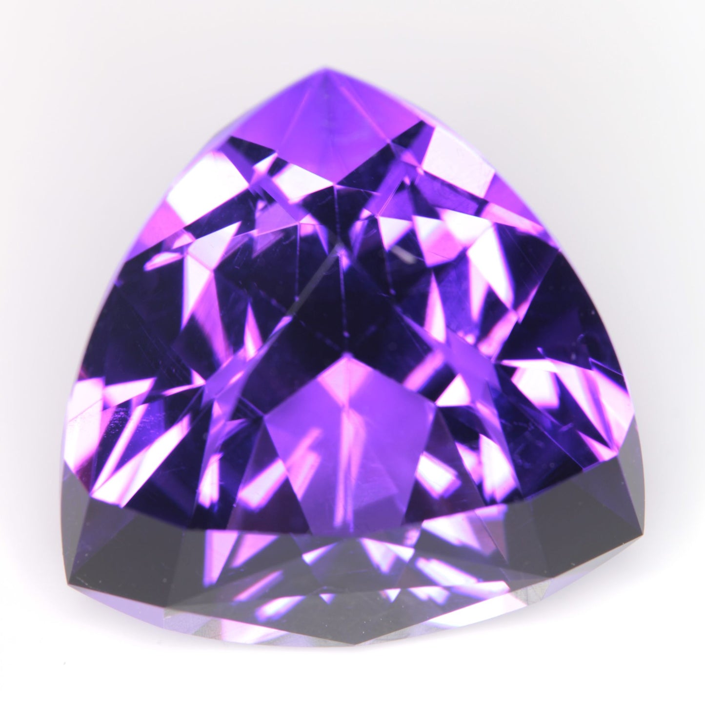 Faceted Hydrothermal Amethyst Trillion Gemstone