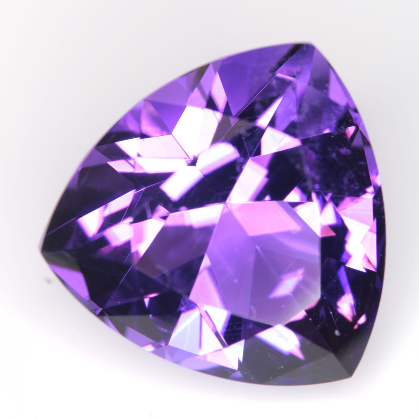 Faceted Hydrothermal Amethyst Trillion Gemstone