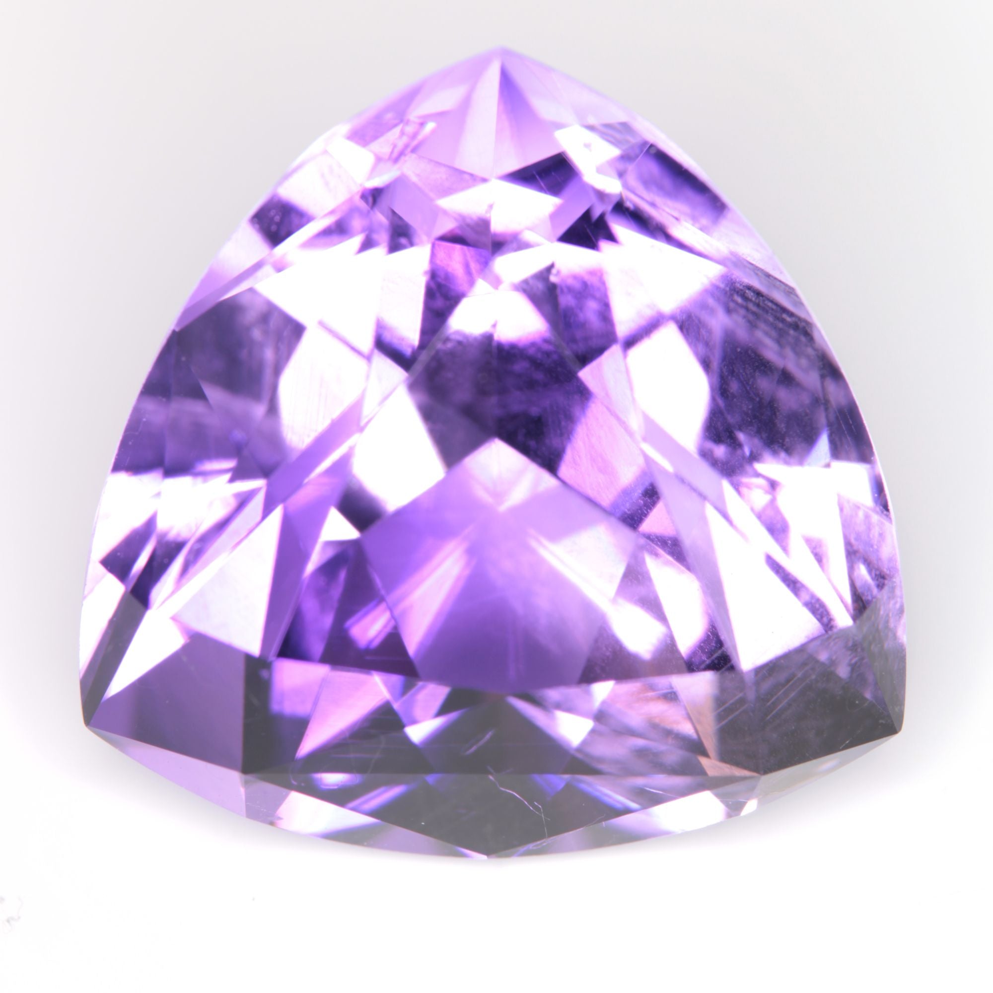 Faceted Hydrothermal Amethyst Trillion Gemstone