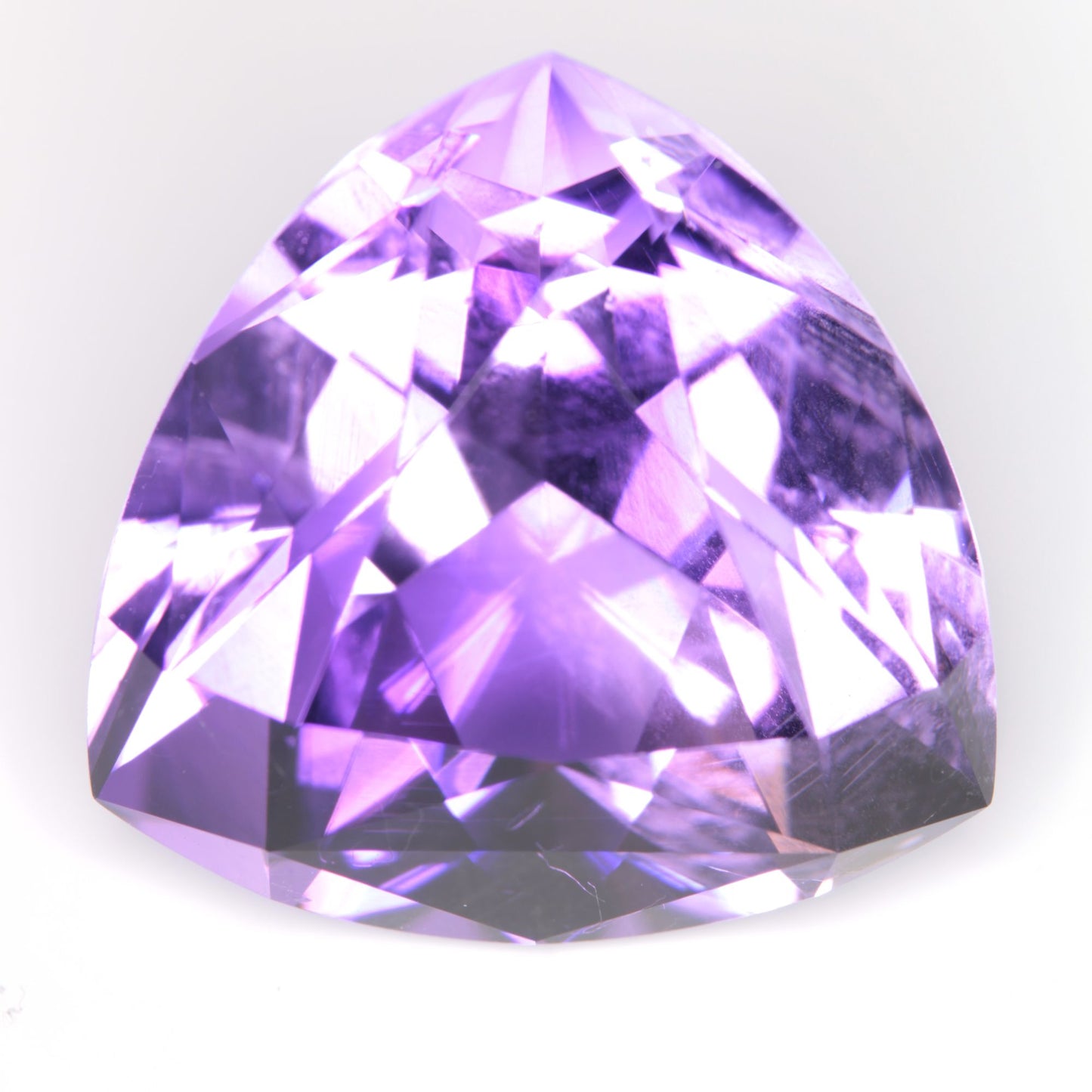 Faceted Hydrothermal Amethyst Trillion Gemstone