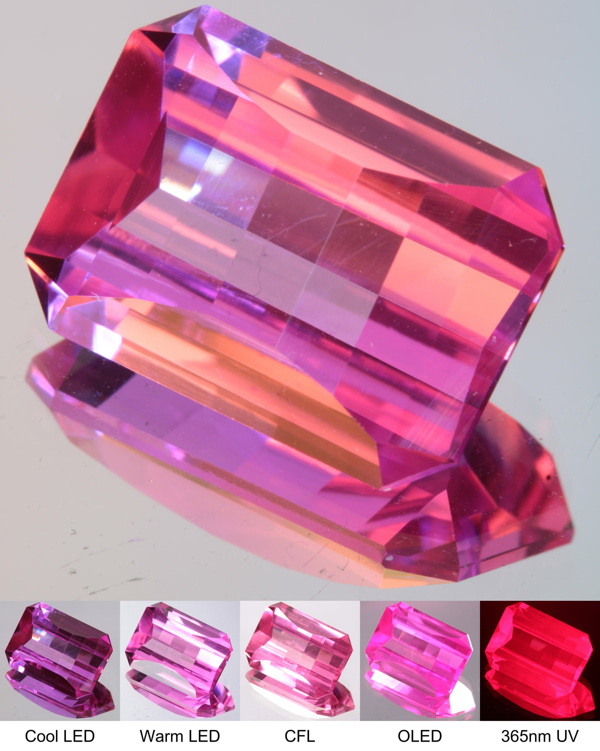 Faceted Pink Pixel Ruby Gem