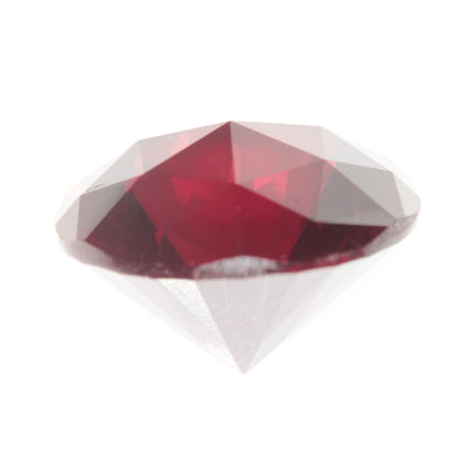 Faceted Flame Fusion Ruby Facet Dome Round Gemstone